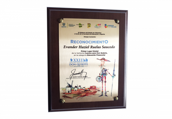 Reconocimiento (Madera y Placa de Aluminio)